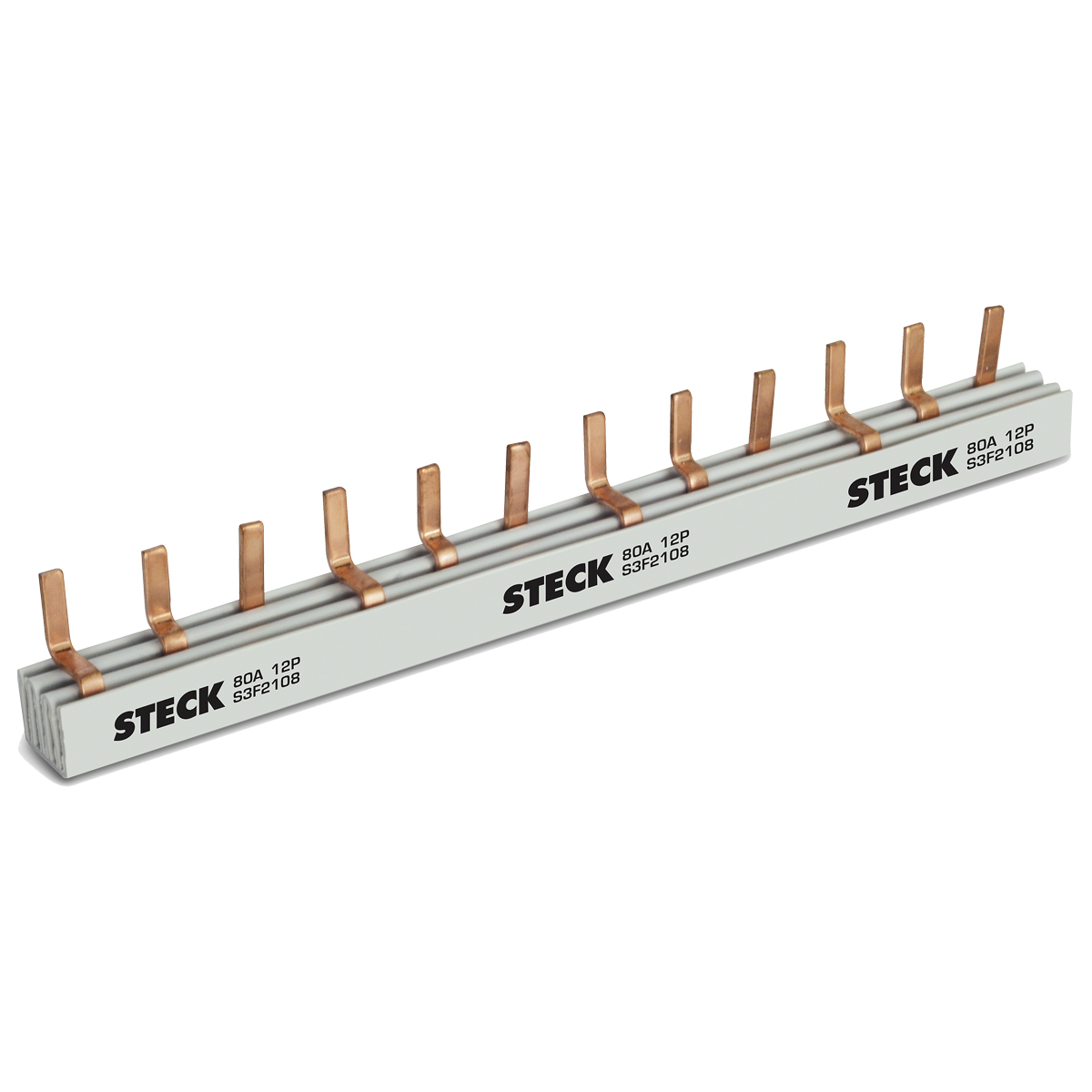 Kit Barramento Trifásico Para 12 Disjuntor Din 80A S3F210B - Steck