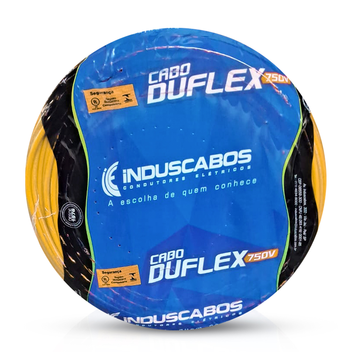 Cabo Flexível Duflex 750V Pvc 2,50Mm Amarelo 70G 100 Metros - Induscabos