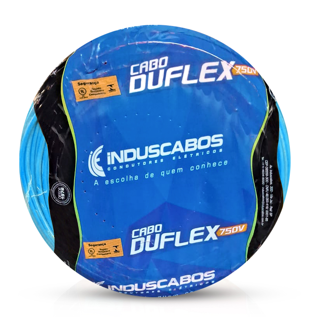 Cabo Flexível Duflex 750V Pvc  2,50Mm Azul 70G 100 Metros - Induscabos