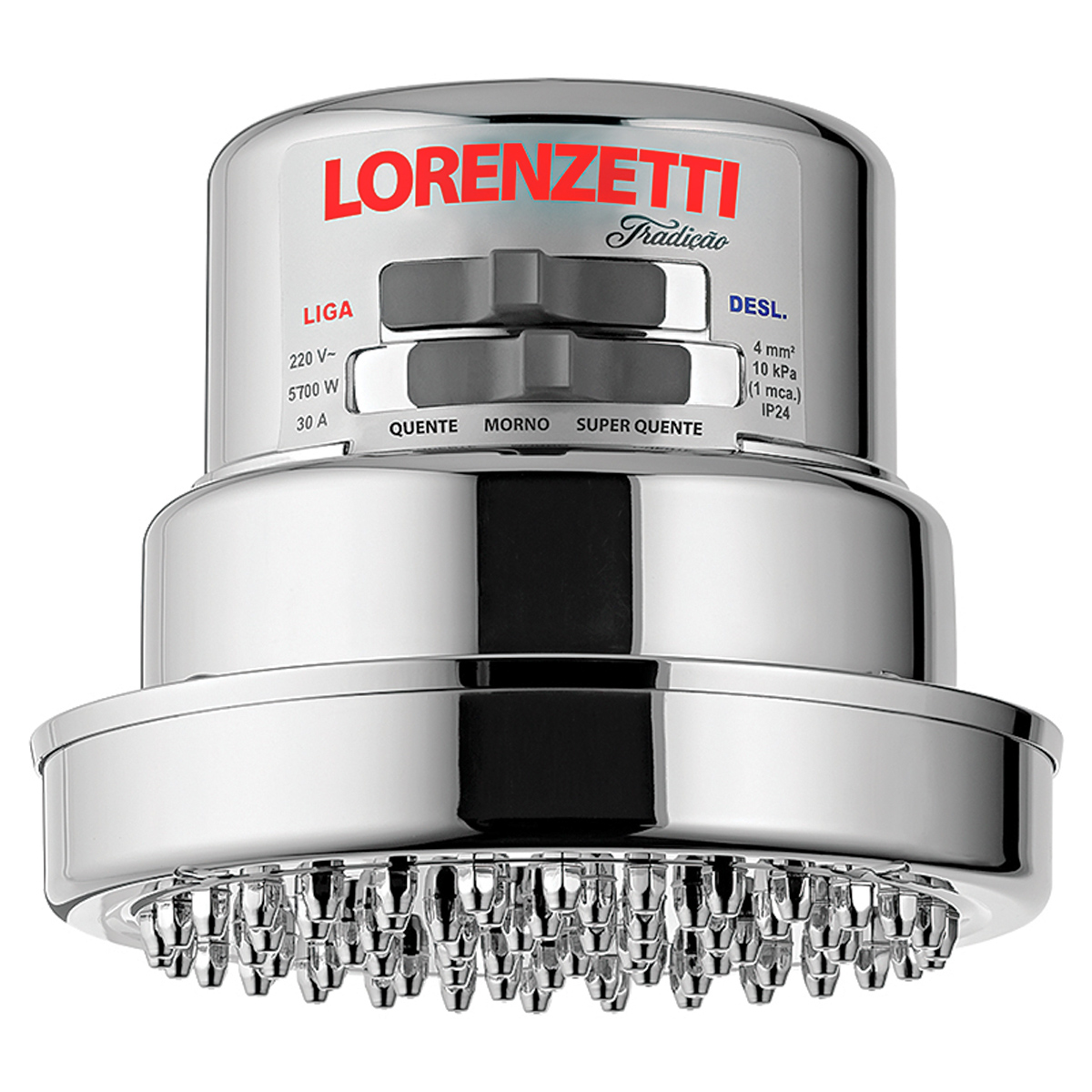 Chuveiro Ducha 4 Temperaturas Tradição 220V 5700W Cromado 7514190 - Lorenzetti
