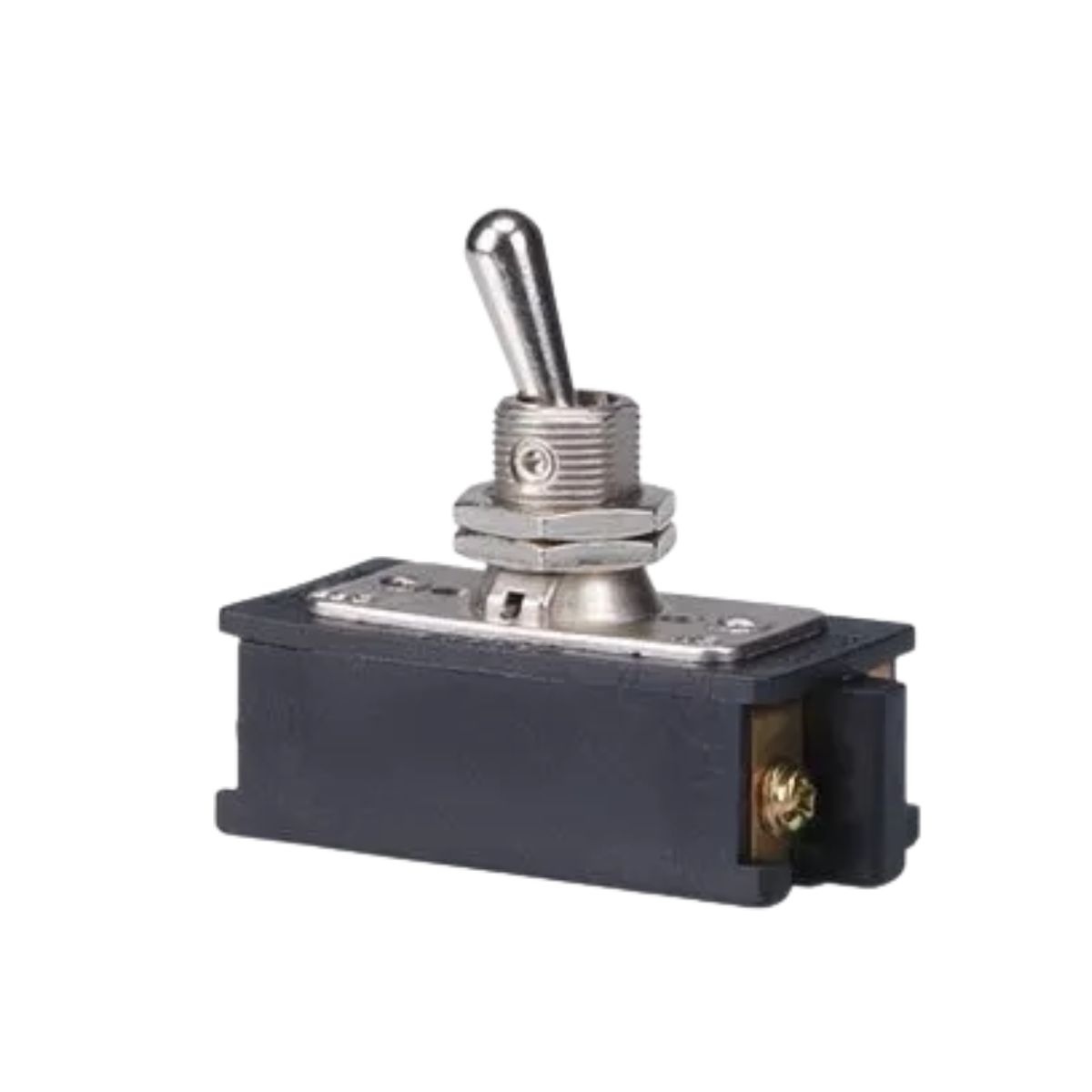 Chave Interruptor Alavanca Metálica Bipolar Liga/Desliga 15/10A 120/250V Cromada Standard Terminal Parafuso - Margirius