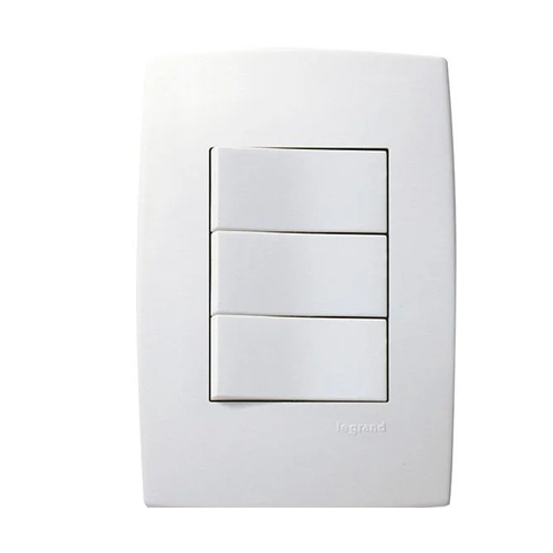 Conjunto 1 Interruptor Simples + 2 Paralelo 10A 4x2 Branco - Pialplus