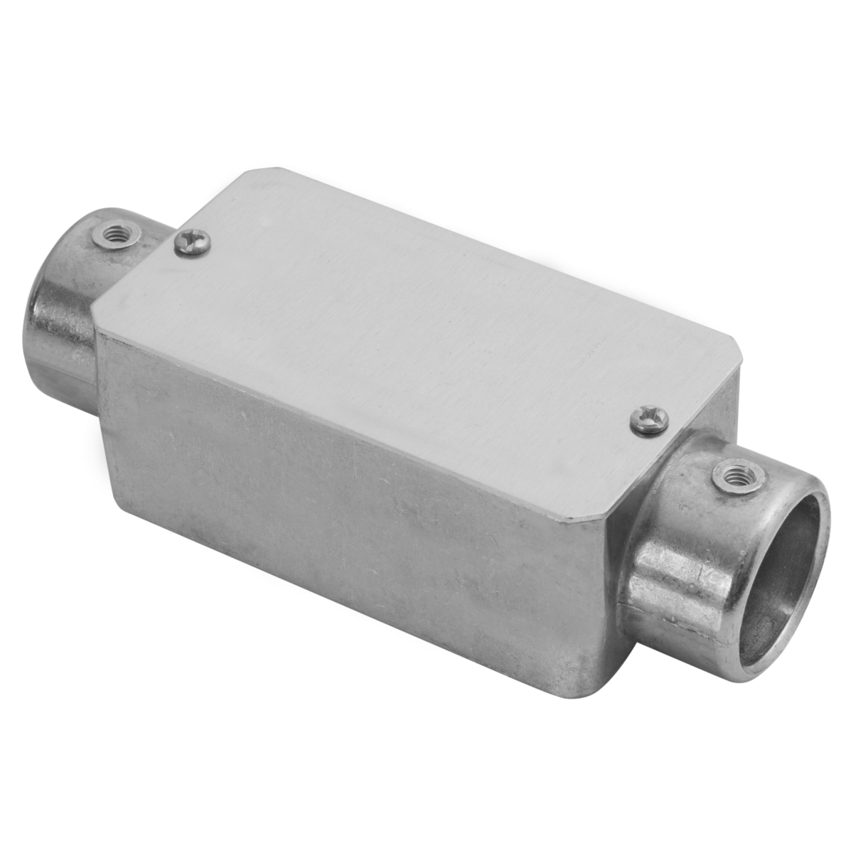 Condulete Alumínio Fixo Tipo C 2 Polegada Sem Rosca Com Pintura Cinza Com Tampa Sem Vedação - Wetzel