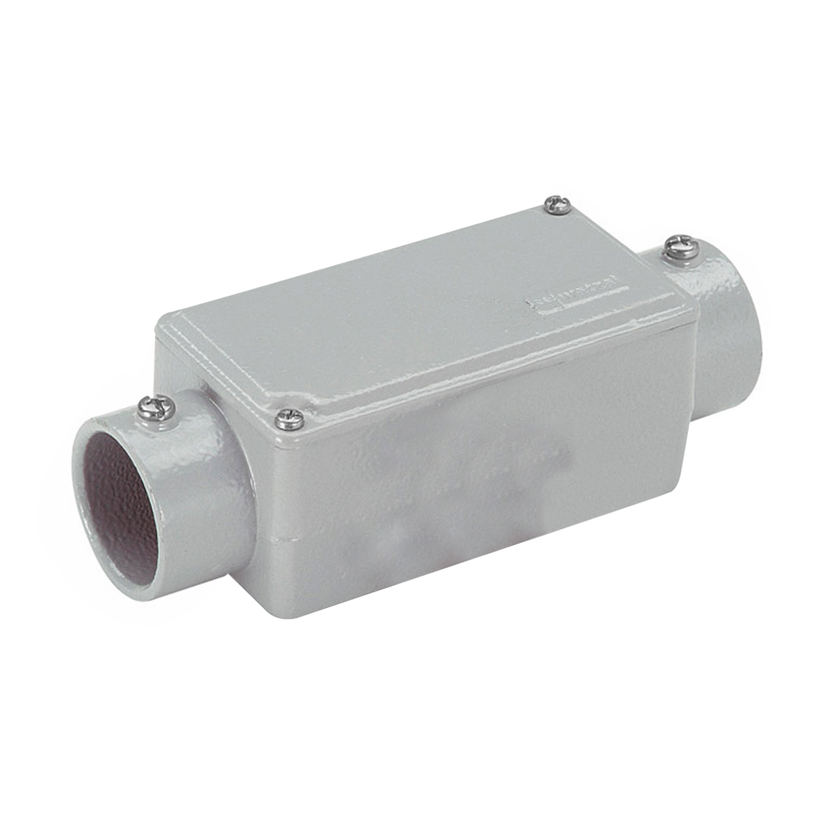 Condulete Alumínio Fixo Tipo C 3 Polegada Sem Rosca Com Pintura Cinza Com Tampa Sem Vedação - Wetzel