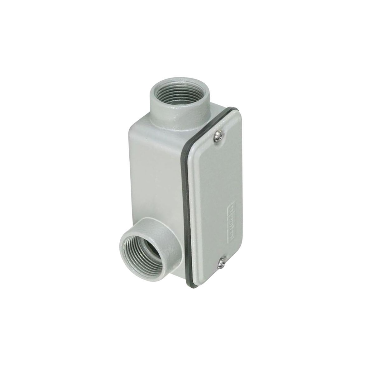 Condulete Alumínio Fixo Tipo E 1/2 C/Rosca Bsp C/Pintura Cinza C/Tampa C/Vedação Tgvp (Ip54) - Wetzel