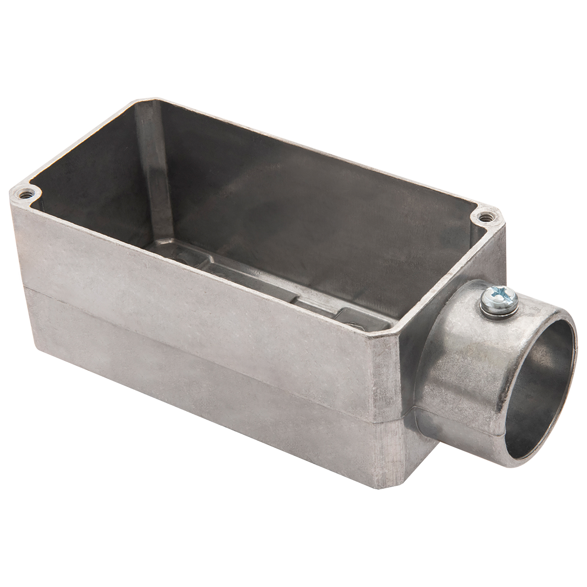 Condulete Alumínio Fixo Tipo E 1 Polegada Sem Rosca Com Pintura Cinza Sem Tampa Sem Vedação - Wetzel