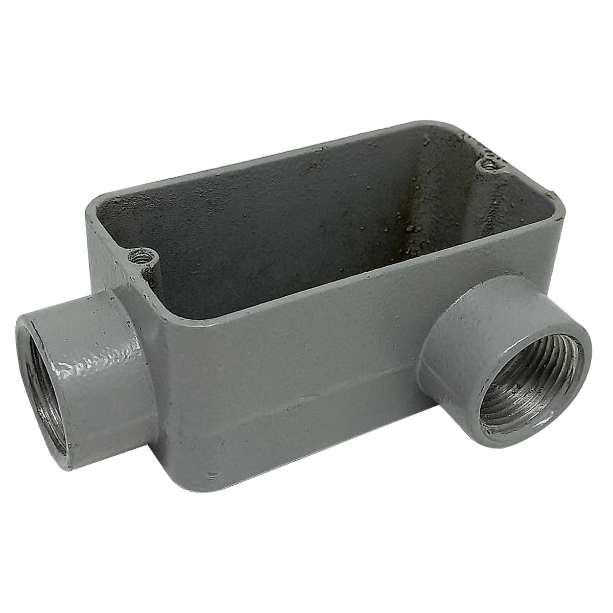 Condulete Alumínio Fixo Tipo Ll 3/4 Com Rosca Bsp Com Pintura Cinza Sem Tampa Sem Vedação - Wetzel