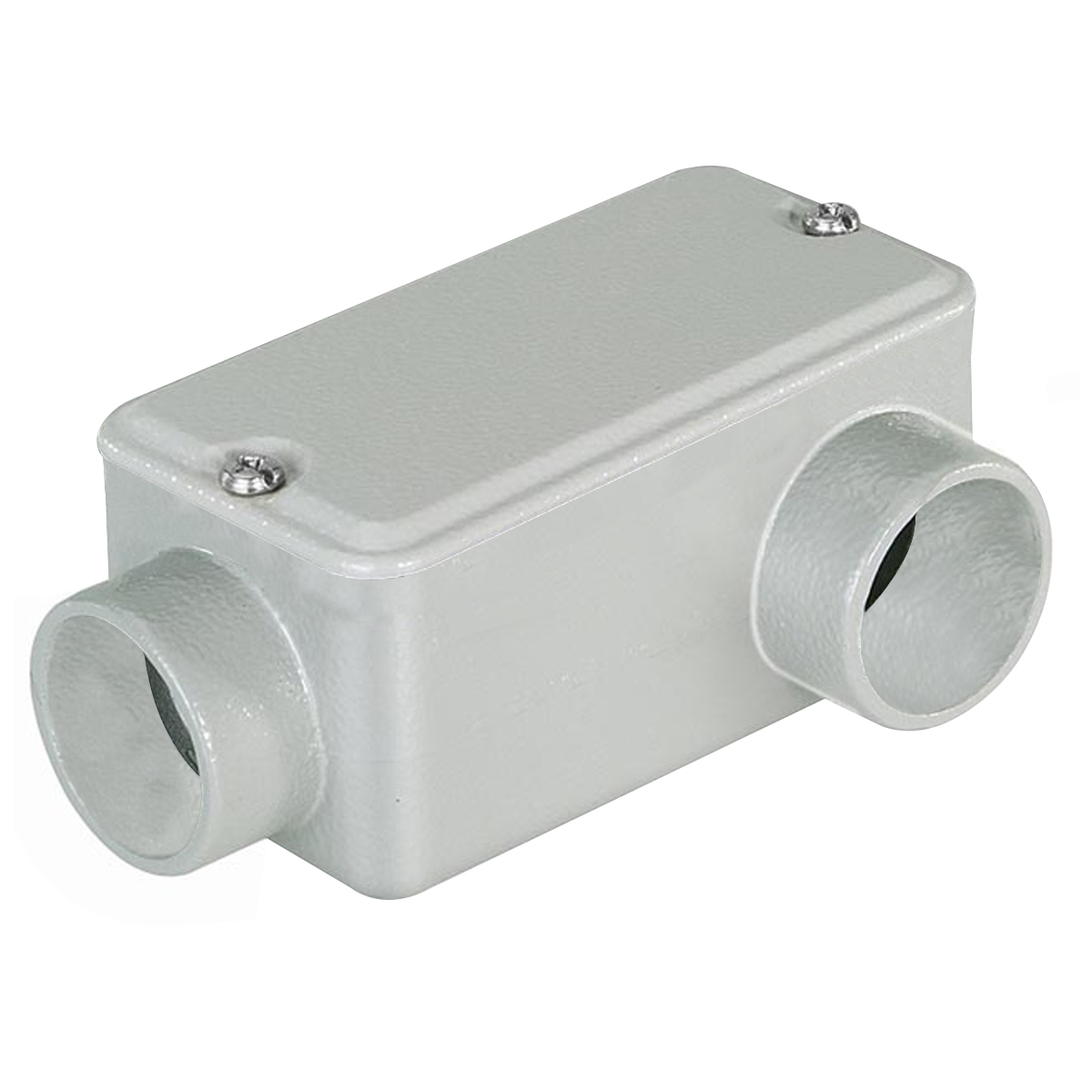 Condulete Alumínio Fixo Tipo Ll 3/4 Sem Rosca Com Pintura Cinza Com Tampa Sem Vedação - Wetzel