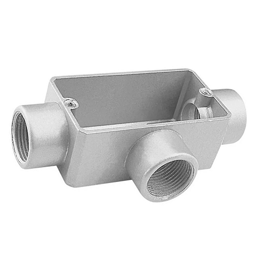 Condulete Alumínio Fixo Tipo T 1 Polegada Com Rosca Bsp Sem Tampa Sem Vedação - Wetzel