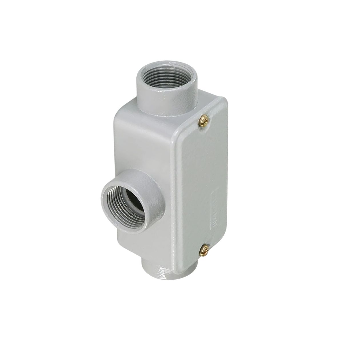 Condulete Alumínio Fixo Tipo T 1.1/2 C/Rosca Bsp C/Pintura Cz C/Tampa C/Vedação Tgvp (Ip54) - Wetzel