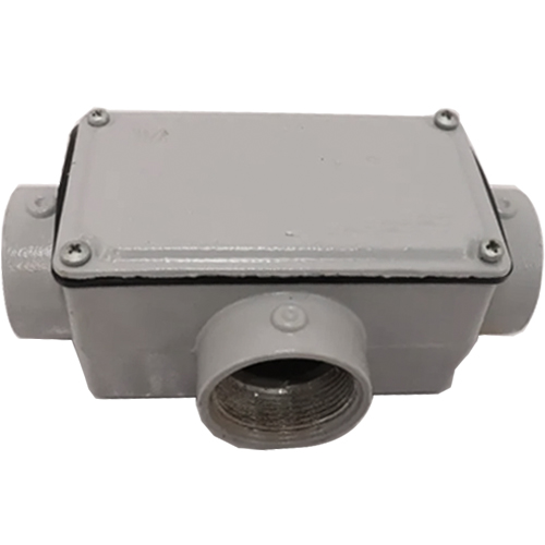 Condulete Alumínio Fixo Tipo T 1/2 Com Rosca Bsp Com Tampa Com Vedação Ip54 - Wetzel