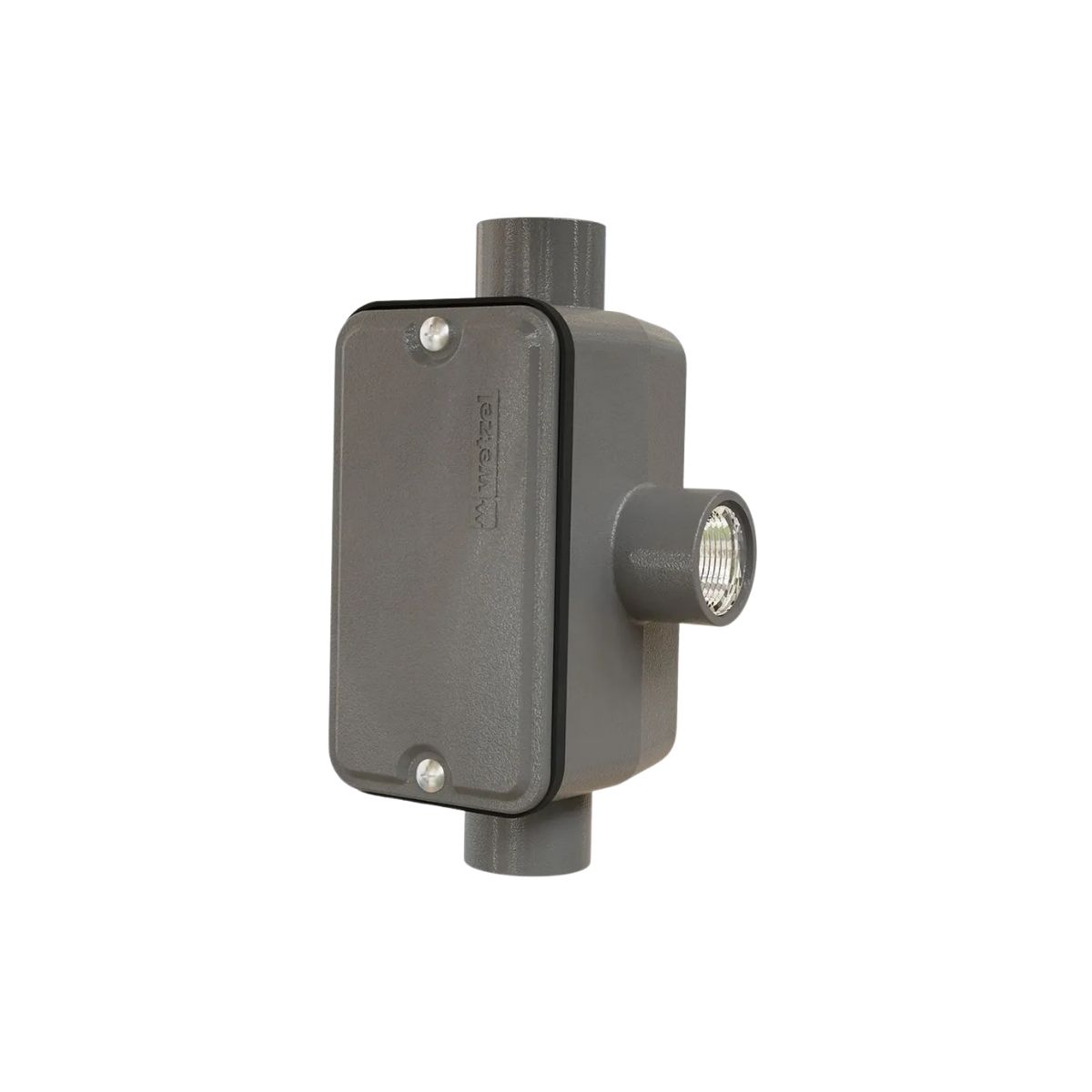 Condulete Alumínio Fixo Tipo T 3/4 C/Rosca Bsp C/Pintura Cz C/Tampa C/Vedação Tgvp (Ip54) - Wetzel