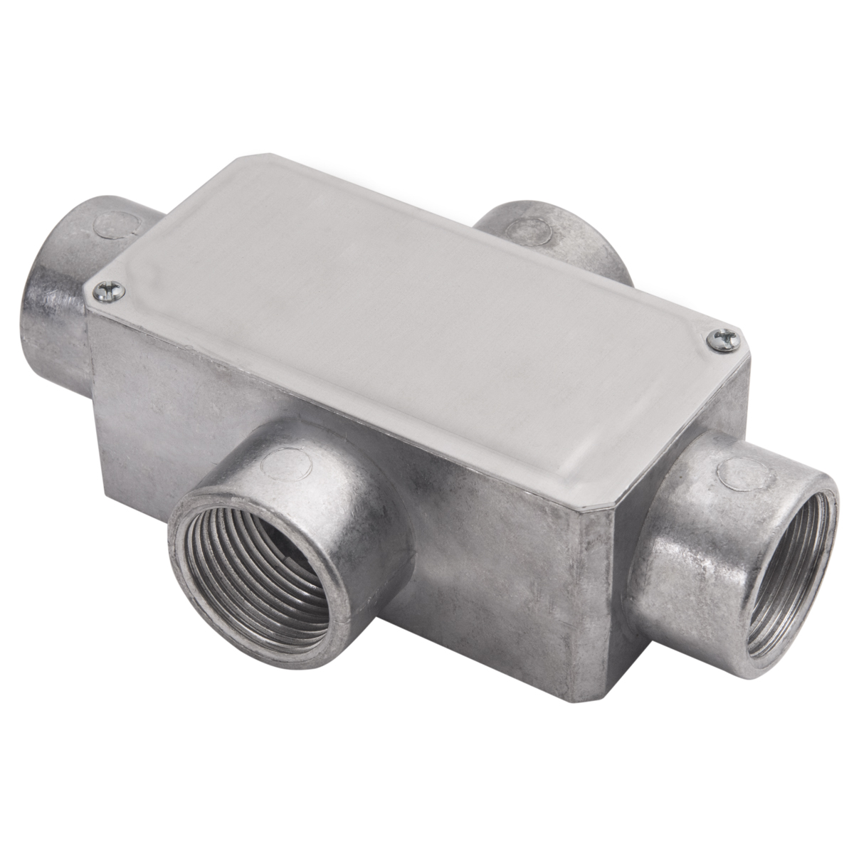 Condulete Alumínio Fixo Tipo X 1 Polegada Com Rosca Bsp Com Tampa Com Vedação Ip54 - Wetzel