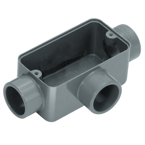 Condulete Pvc Fixo Tipo T 3/4 Sem Rosca Cinza Sem Tampa Sem Vedação - Wetzel