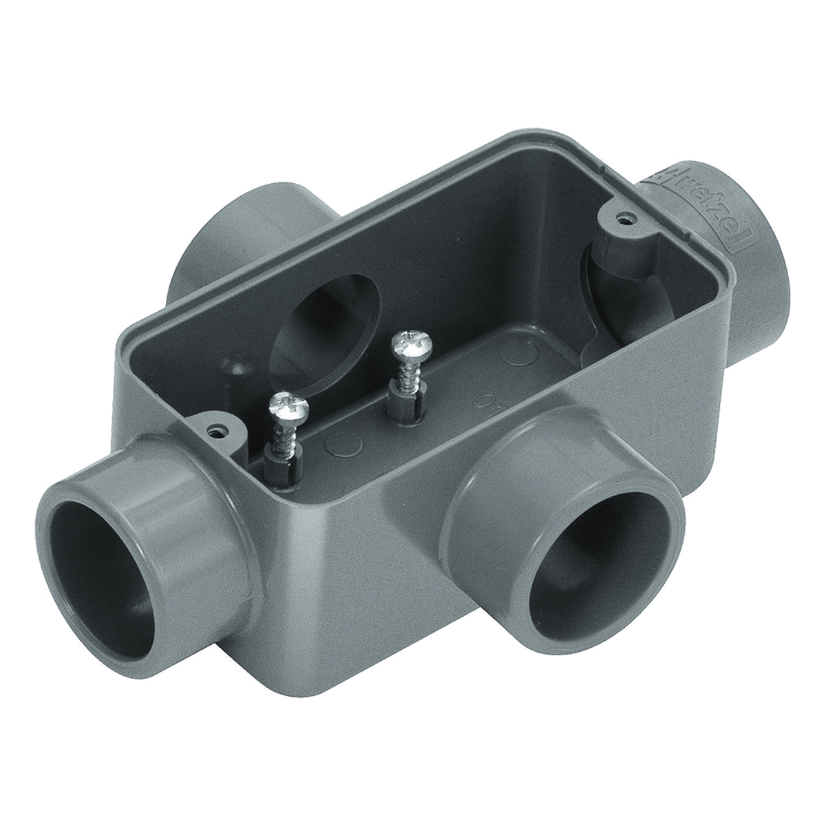 Condulete Pvc Fixo Tipo X 1/2 Sem Rosca Cinza Sem Tampa Sem Vedação - Wetzel