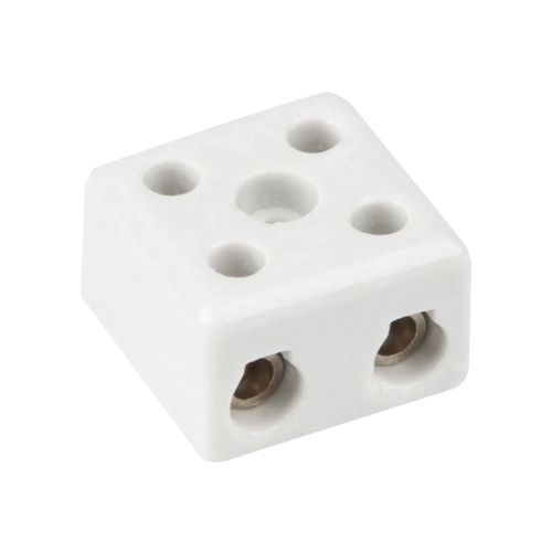 Conector Múltiplo Porcelana 25A 600V 2 Bornes 6,00mm 350G Branco - Sindal