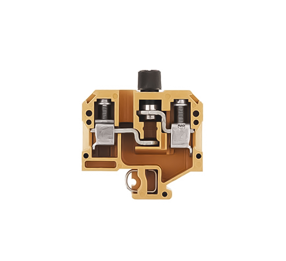 Conector Borne Passagem Porta Fusível 2 Conexões 10mm 500V Bege SAKS1 KRG - Conexel