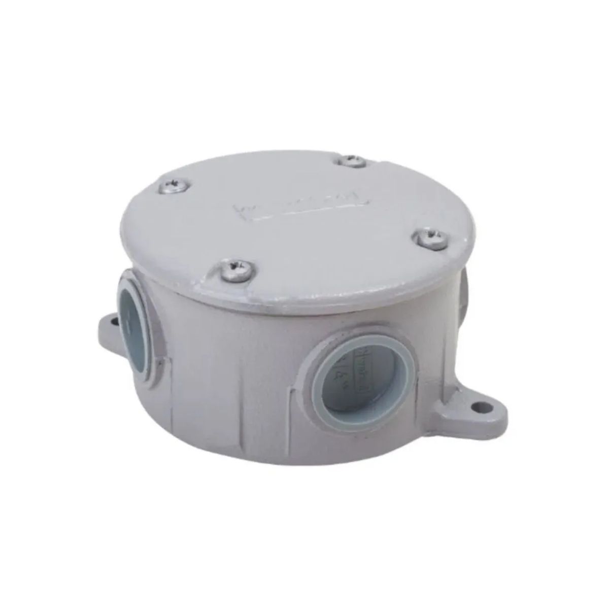 Condulete Alumínio Multiplo Redondo 3/4 C/Pintura Cinza C/Tampa C/3 Tampões C/Vedação Tgvp (Ip54) - Wetzel