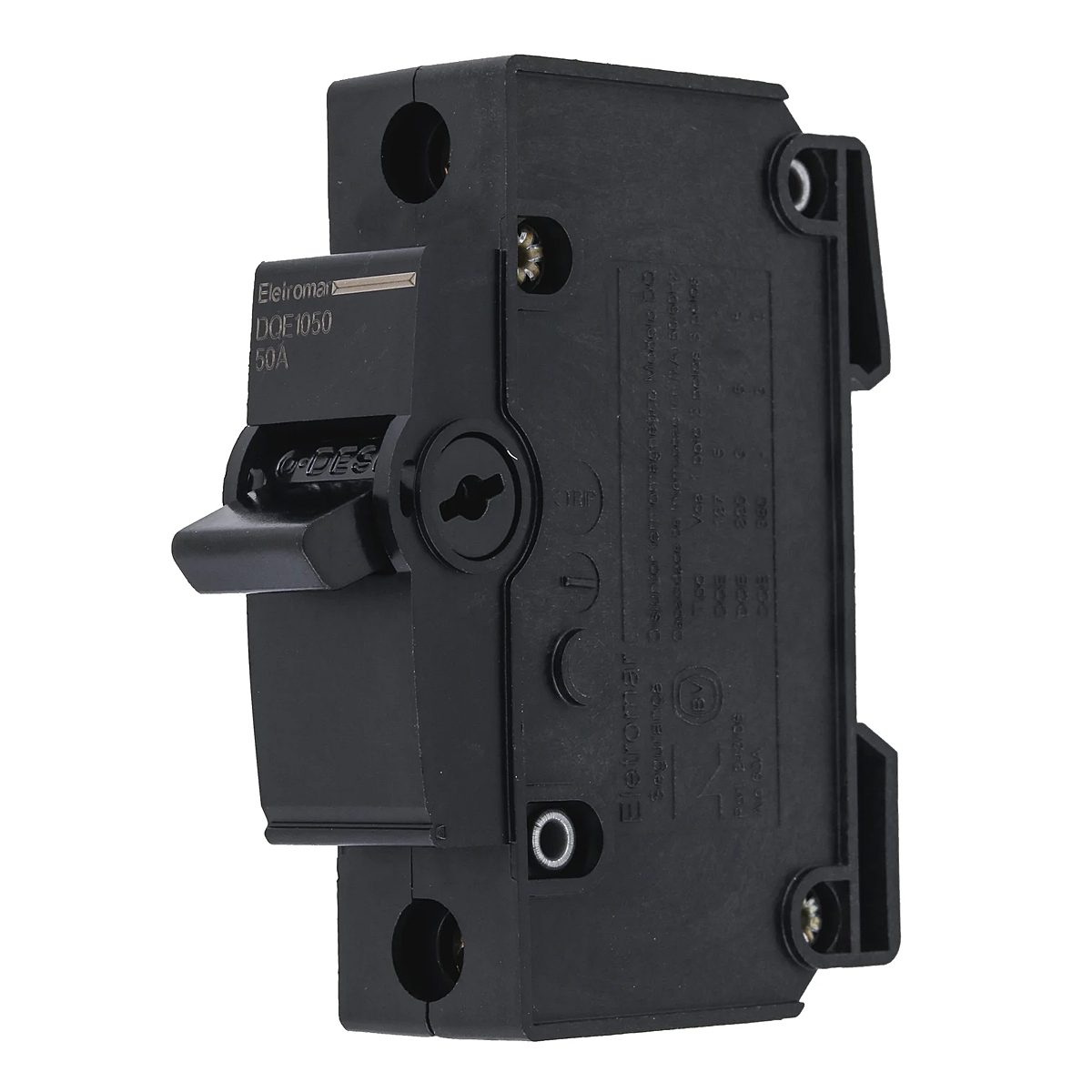 Disjuntor Mini Nema Unipolar 50A 3Ka 220V DQE1050 - Eletromar