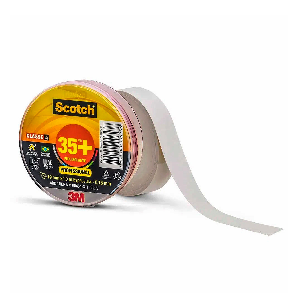Fita Isolante Colorida 19mm 20 Metros Cinza Scotch 35+ H0000698250 - 3M Do Brasil