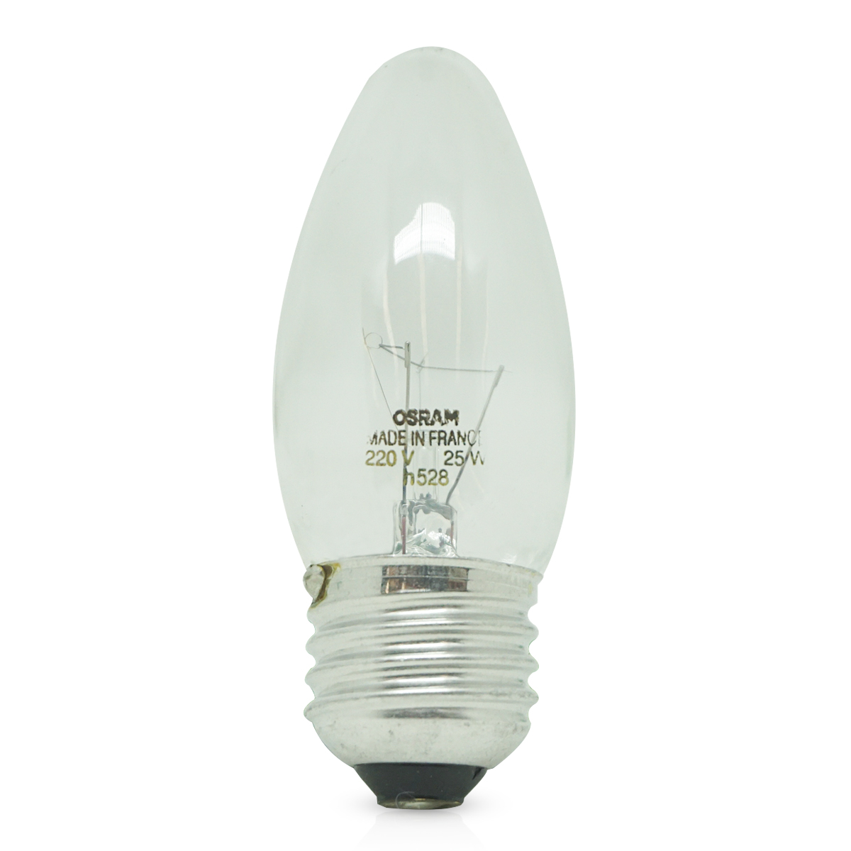 Lâmpada Incandescente Vela Lisa Clara 25W 220V E27 Luz Amarela - Ledvance