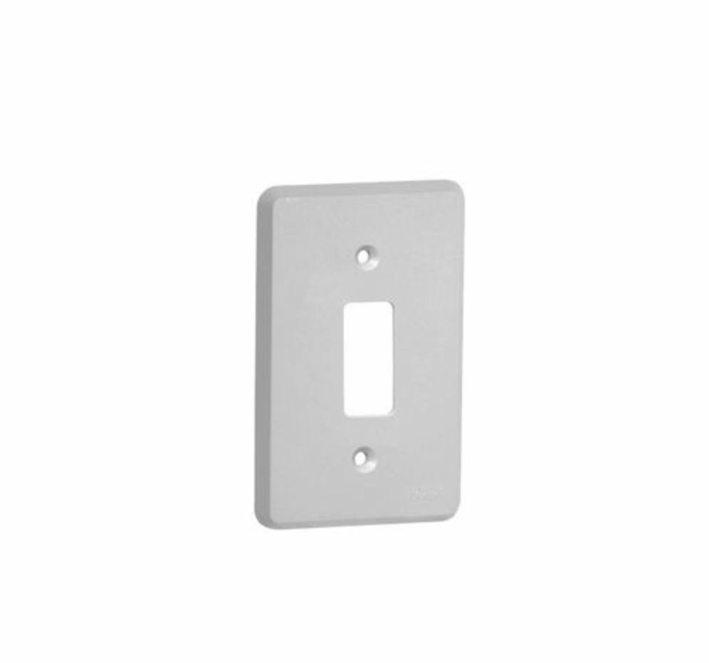 Placa Acabamento 4X2 1 Posto Vertical Cinza Silentoque - Pial