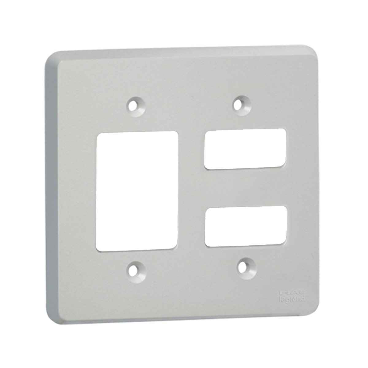 Placa Acabamento 5 Postos 4X4 Silentoque Cinza - Pial