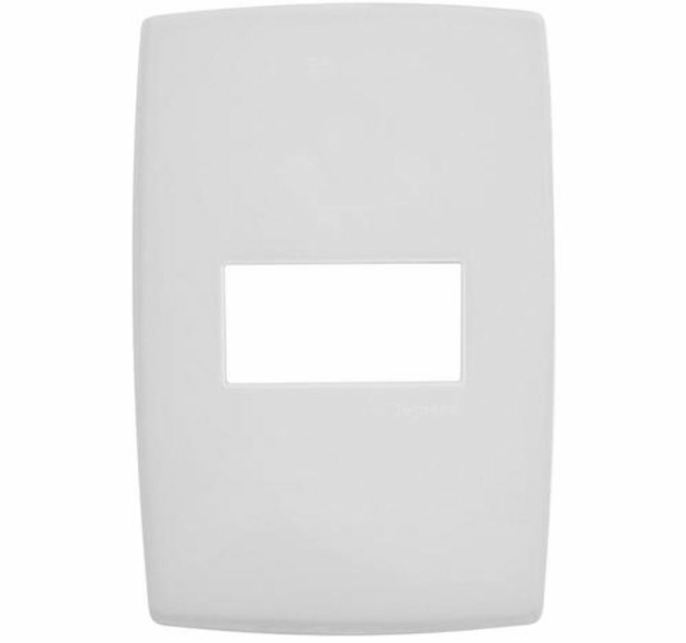 Placa Acabamento Horizontal 4X2 Branco - Pialplus