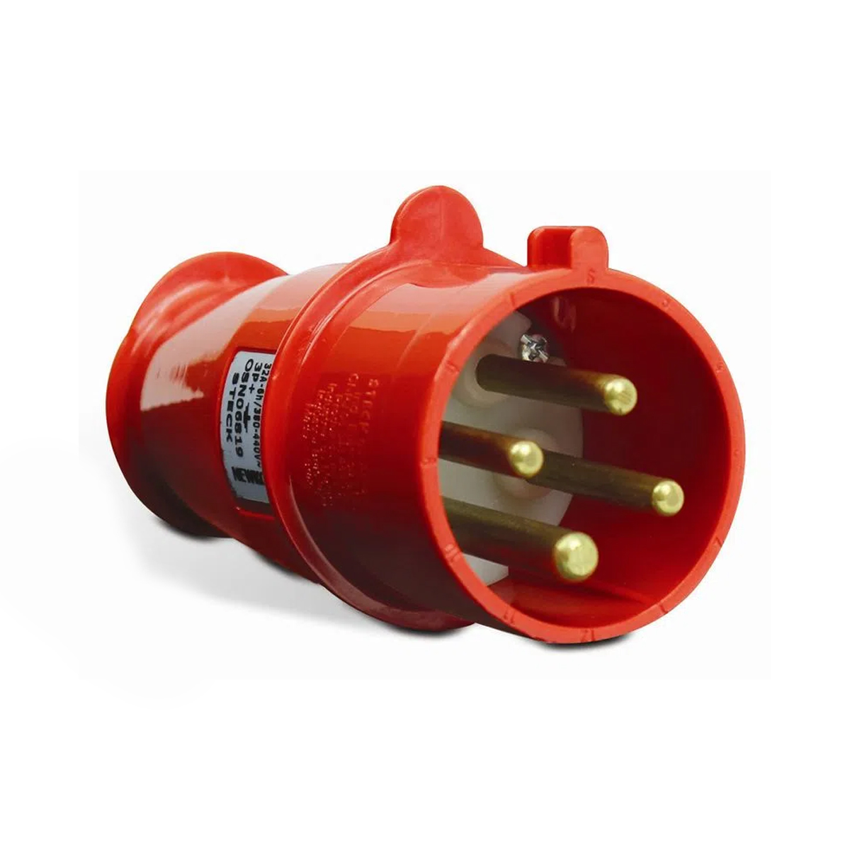 Plug Industrial Macho Termoplástico 3P+T 16A 380/440V 6H Vermelho Shock Tite S4076 - Steck