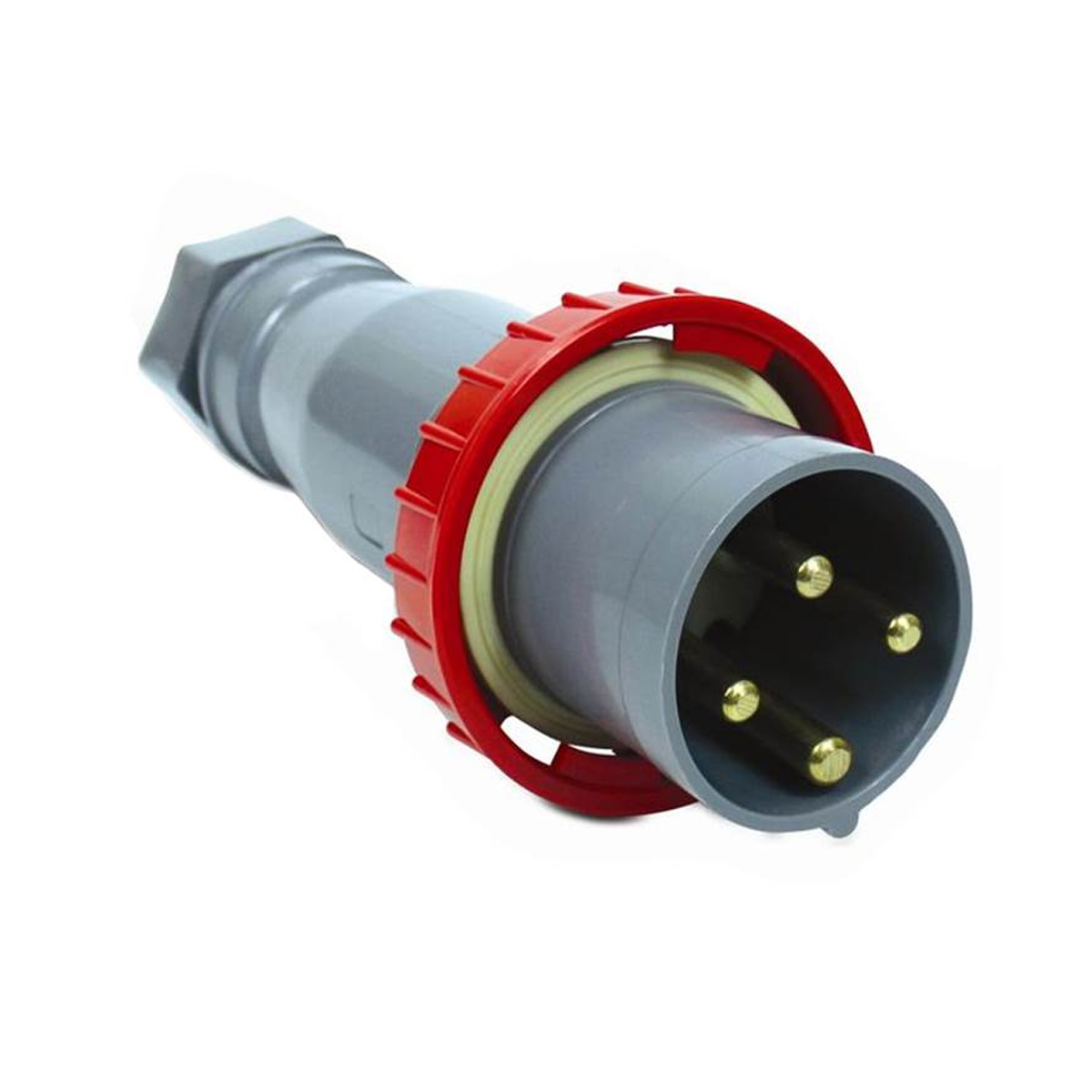 Plug Industrial Macho Termoplástico 3P+T 63A 380/440V 6H Vermelho Shock Tite S4576 - Steck