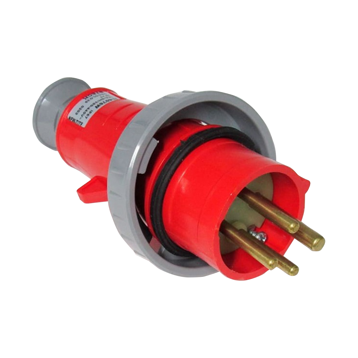 Plug Industrial Macho Poliamida 3P+T 16A 380/440V 6H 6.6 Vermelho Shock Tite S4076W - Steck