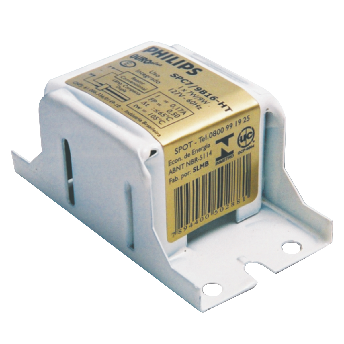 Reator Eletromagnético Partida Convencional 0,85A 1x36/40W 127V 60Hz Para Lâmpada Tl - Philips