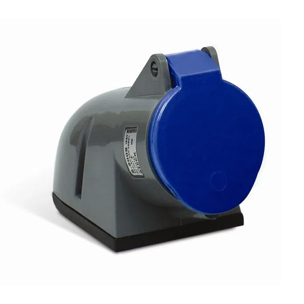 Tomada Industrial Fêmea Sobrepor 2P+T 16A 220/240V 6H Azul Shock Tite S3006 - Steck