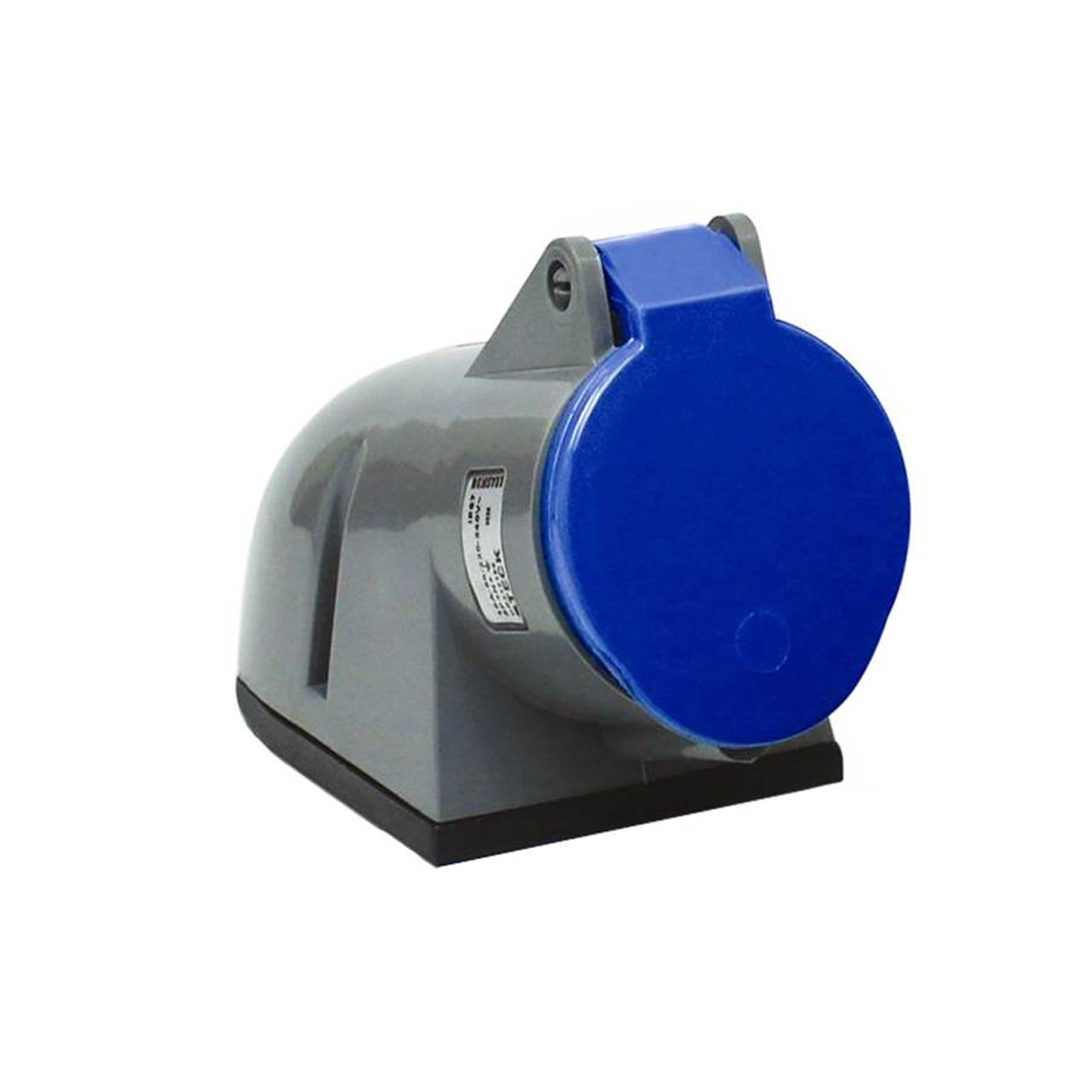 Tomada Industrial Fêmea Sobrepor 2P+T 32A 220/240V 6H Azul Shock Tite S3206 - Steck