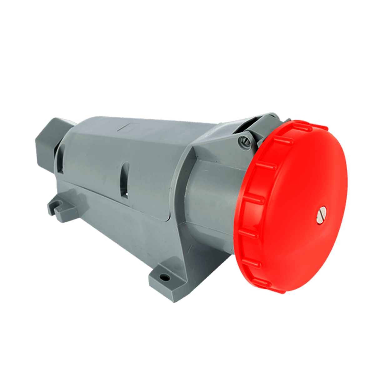 Tomada Industrial Fêmea Sobrepor 3P+T 63A 380/440V 6H Vermelho Shock Tite S4506 - Steck