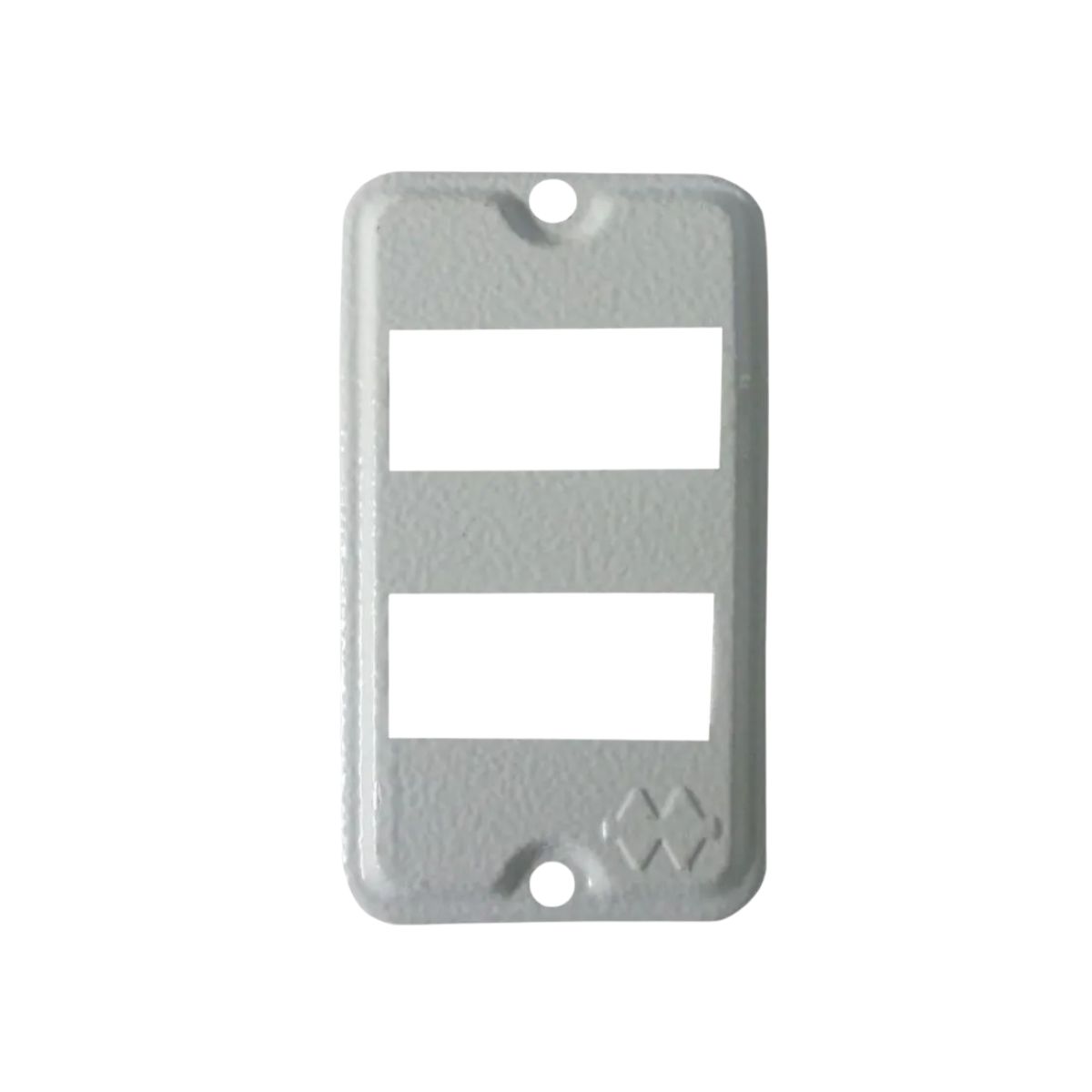 Tampa Condulete 2 Postos Distanciados Alumínio 1/2-3/4 C/Pintura Cz S/Vedação - Wetzel