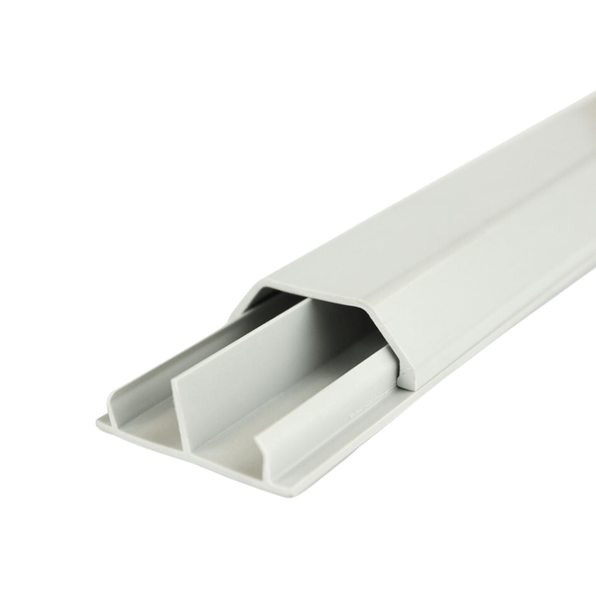 Canaleta Pvc Piso 50X20 (Br C/2M) Cz C/Tampa C/Divisória S/Adesivo - Dutoplast