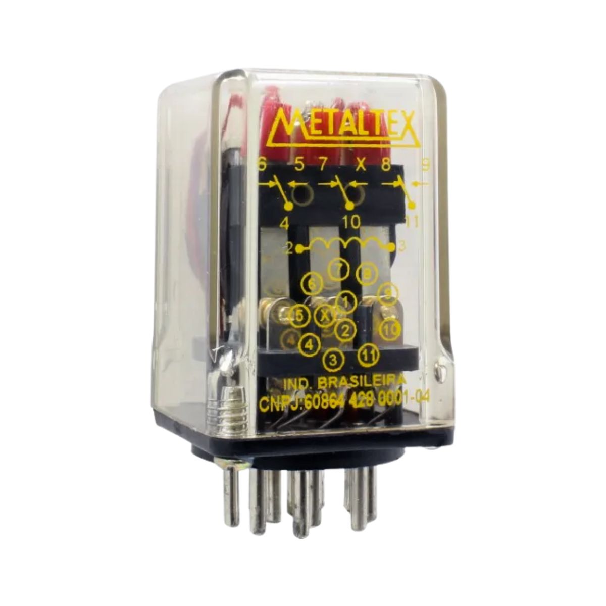 Relé Industrial 12A 24Vcc 3Rev (3Pdt) - Metaltex