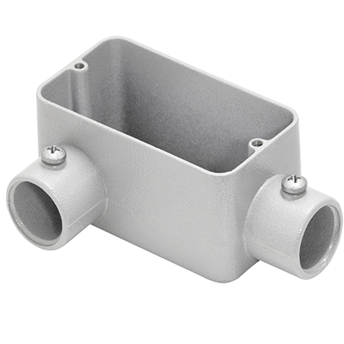 Condulete Alumínio Fixo Tipo Lr 3/4 Sem Rosca Com Pintura Cinza Sem Tampa Sem Vedação - Wetzel