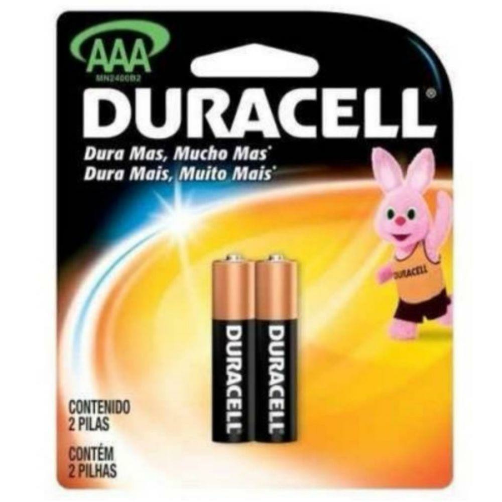 Pilha Alcalina Palito 1,5V AAA Cartela Com 2 Unidades - Duracell