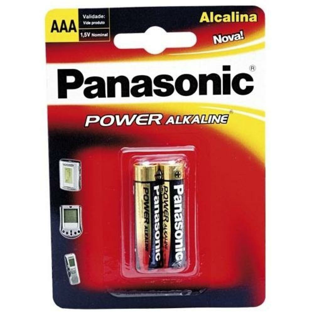 Pilha Alcalina Palito 1,5V AAA Cartela Com 2 Unidades - Panasonic