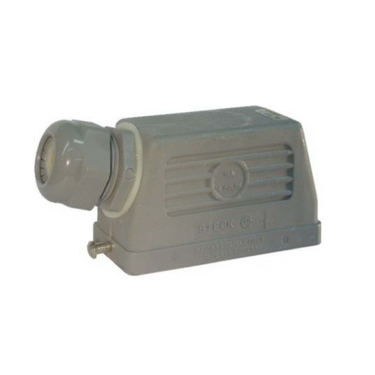 Carcaça Plug Saída Lateral 2 Rebites 16 Polos Termoplástico Para Tomada Múltipla - Steck