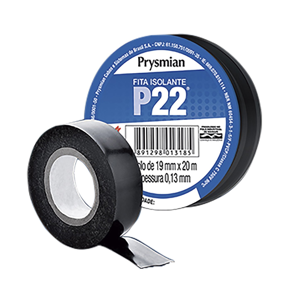 Fita Isolante P22 19mm 20 Metros 750v Preto - Prysmian