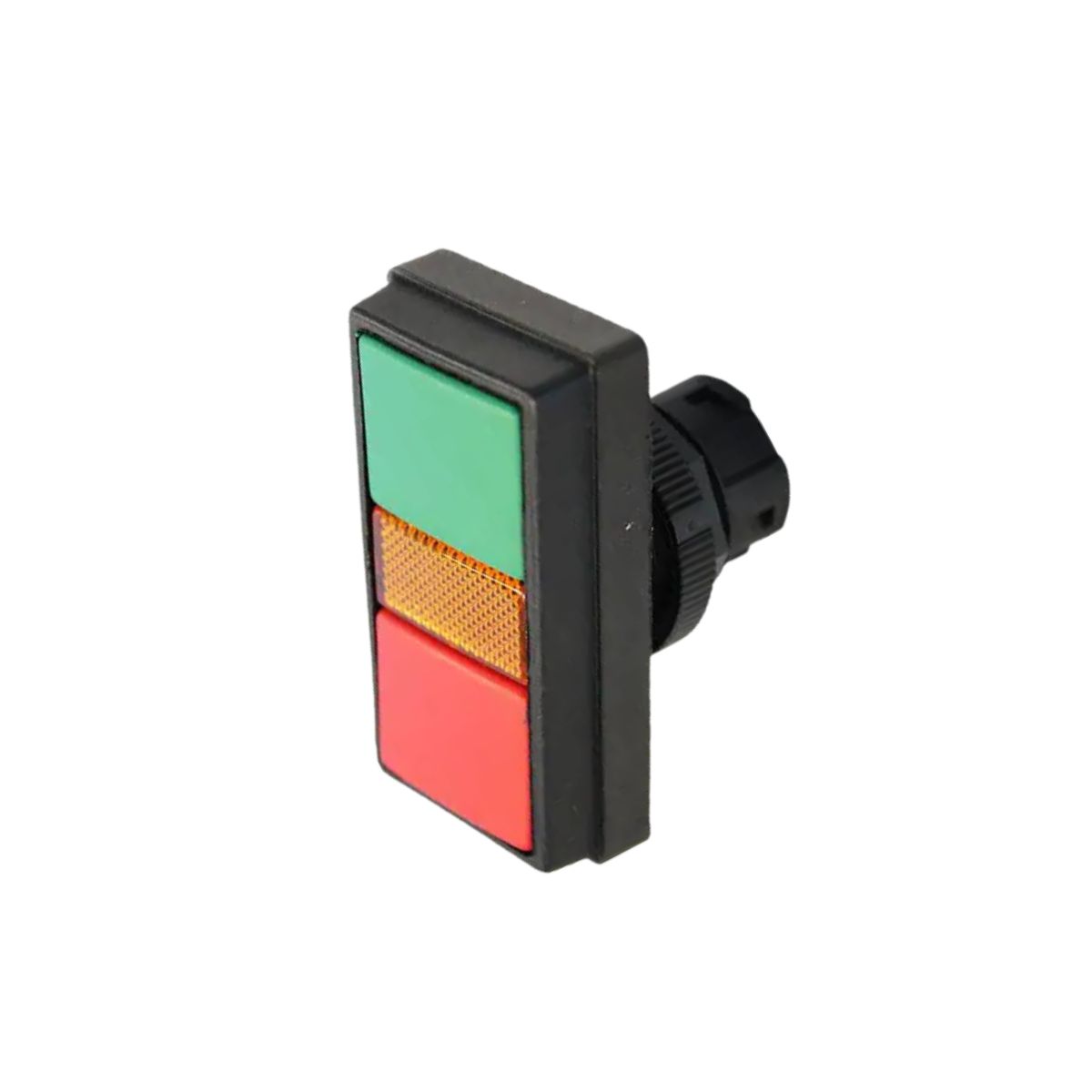 Botão Comando Duplo Pulsador Faceado Iluminado Retangular 22 mm Plástico Verde/Vermelho - Ace Schmersal