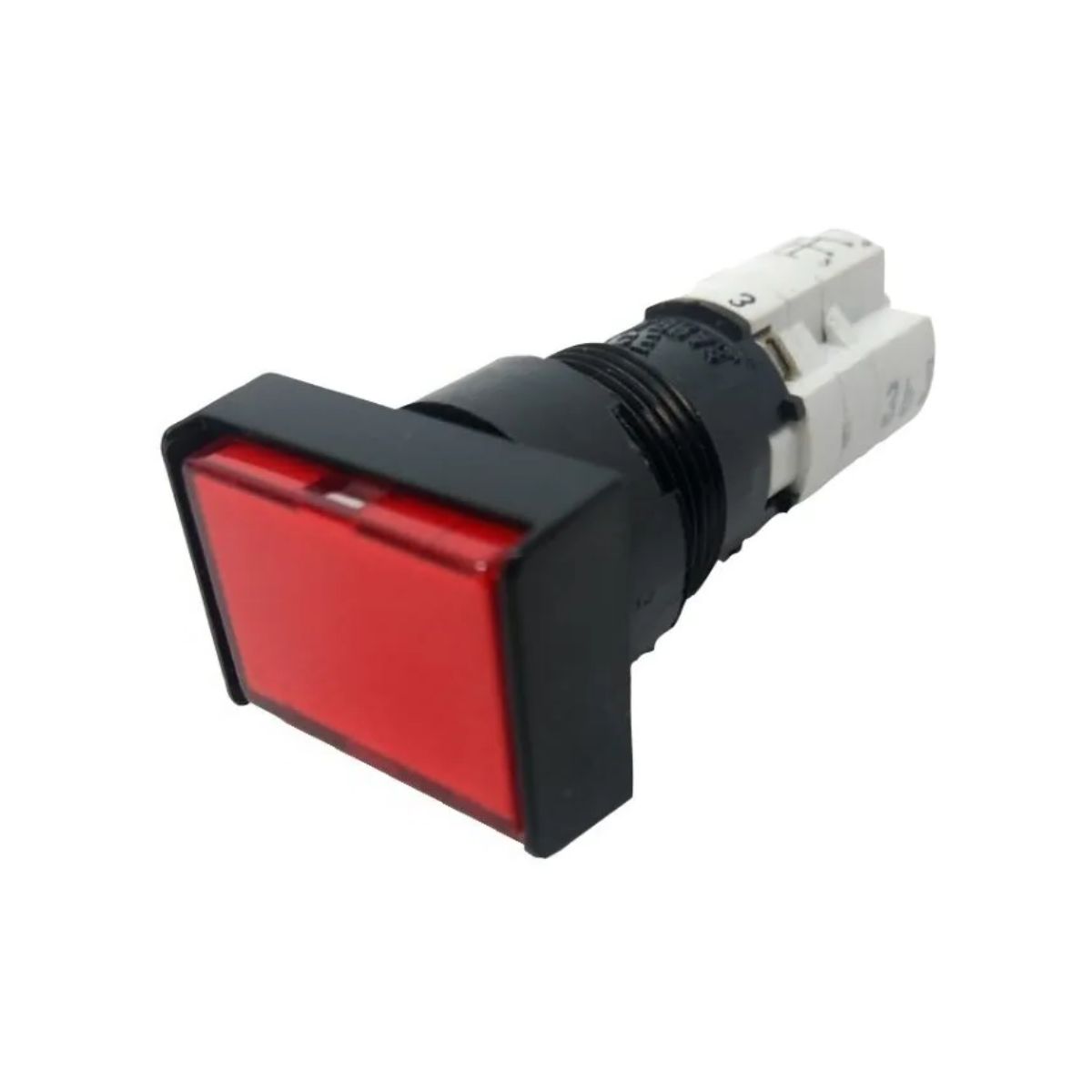Botão Comando Pulsador Faceado Iluminado Retangular 16 mm Plástico Vermelho 1Na+1Nf - Ace Schmersal