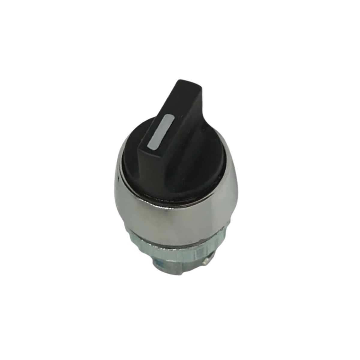 Frontal Comutador Knob Curto 2 Pos Fixas 60G 22 mm Zamak Preto - Ace Schmersal