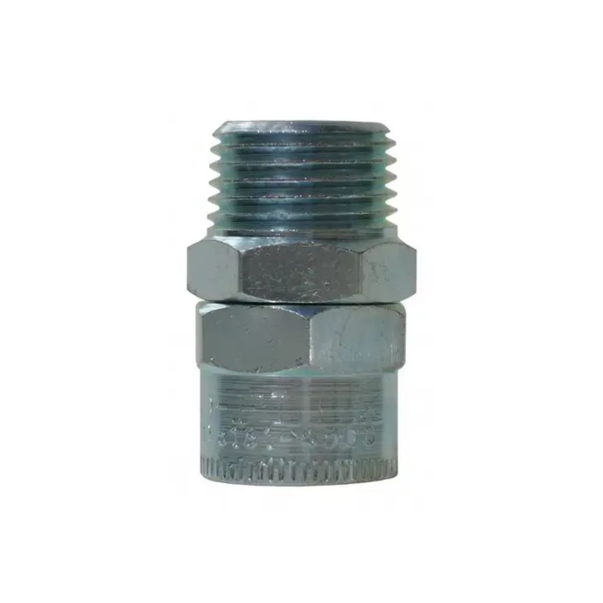 Conector Eletroduto Macho Latão Zincado 1/2 Bsp Reto Giratório - Ekoflex