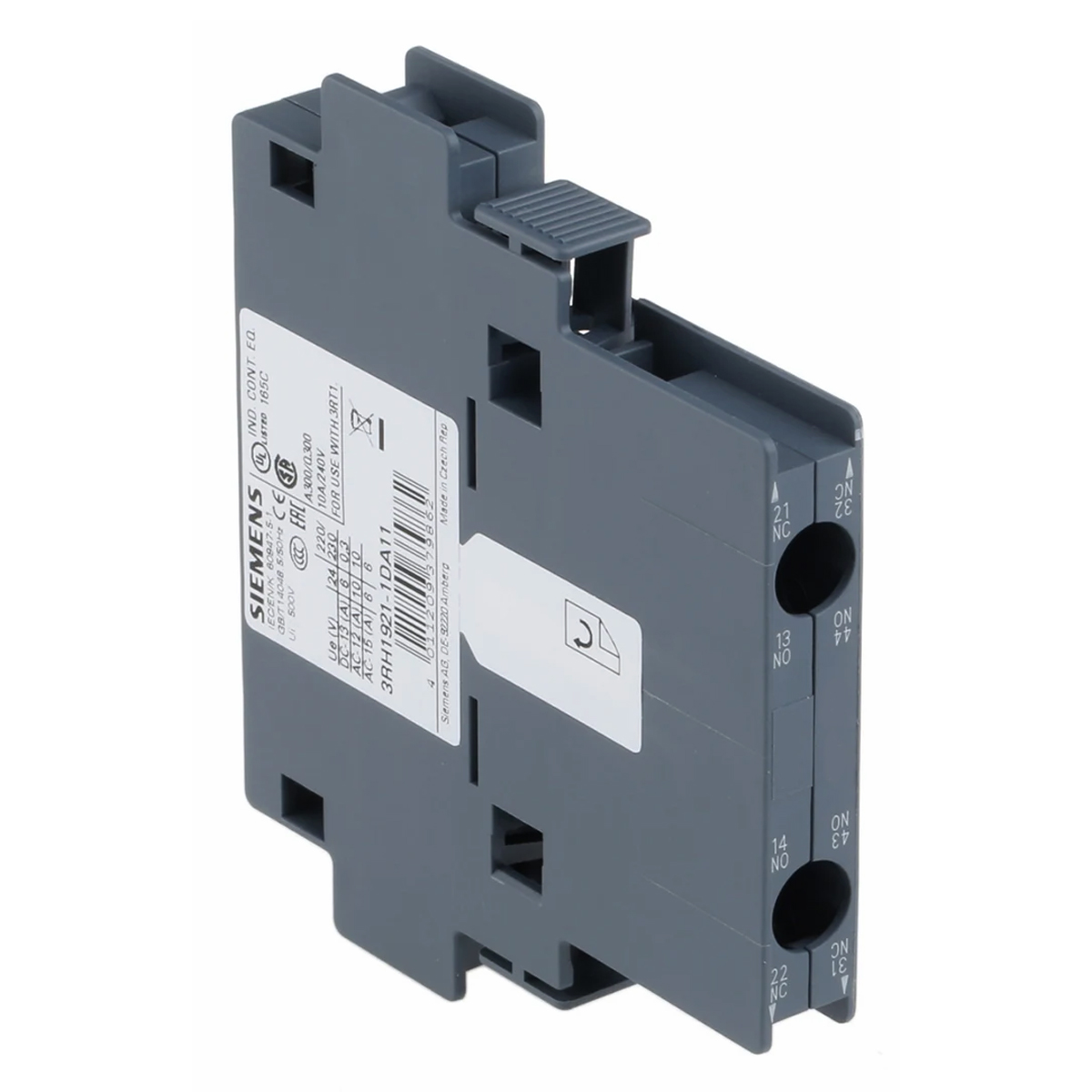 Bloco Contato Auxiliar Para Contator Lateral 3RT1 1Na+1Nf 3RH19211DA11 Siemens