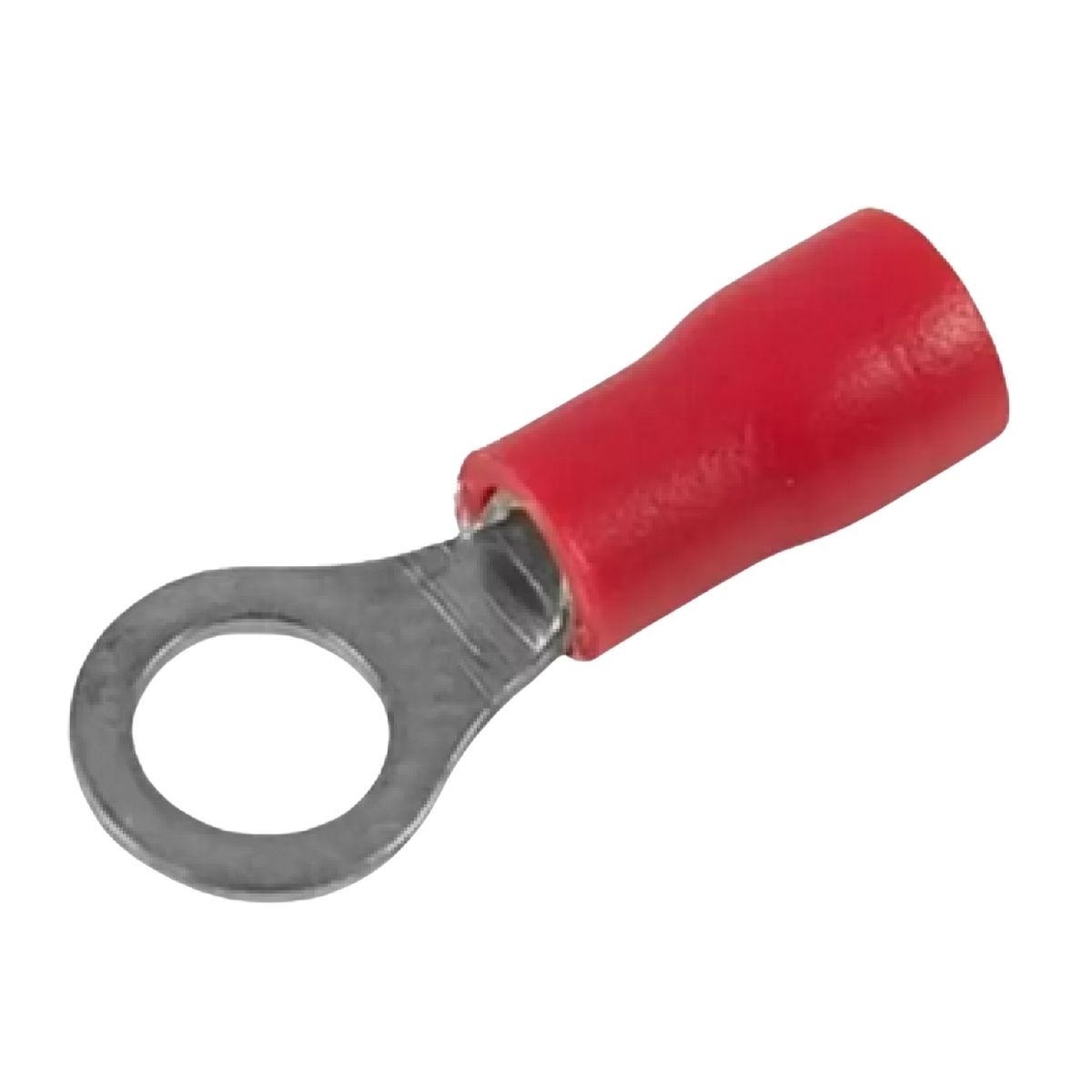 Terminal Olhal 10Mm (8Awg) Pre-Isolado Vermelho 1 Furo F=10Mm 3/8 (M10) Eletrokits