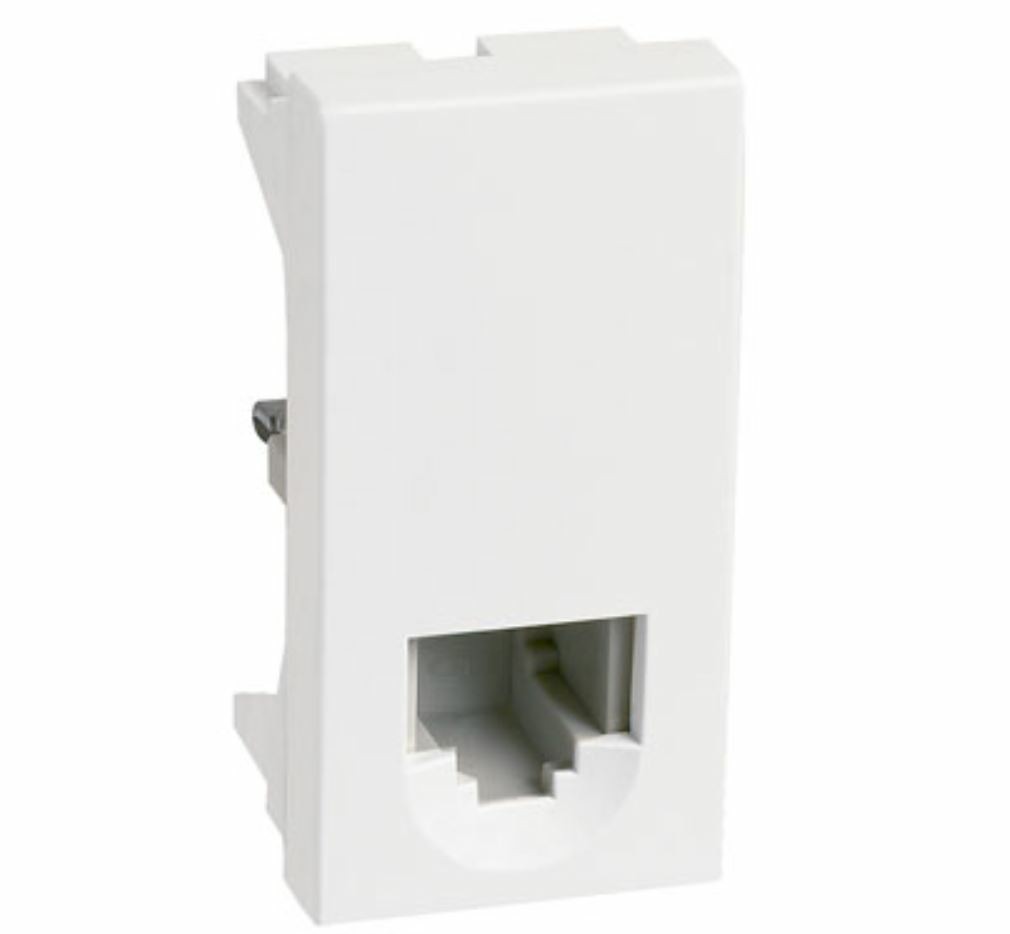 Módulo Tomada Telefone RJ11 2 Fios Branco - Pialplus